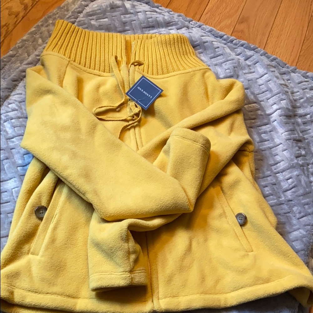 New w/tags yellow cowl neck fleece